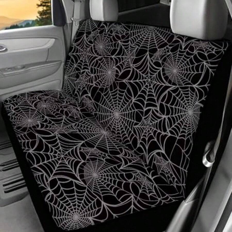 Interior Design Web - Black Spider Web Print Car Seat