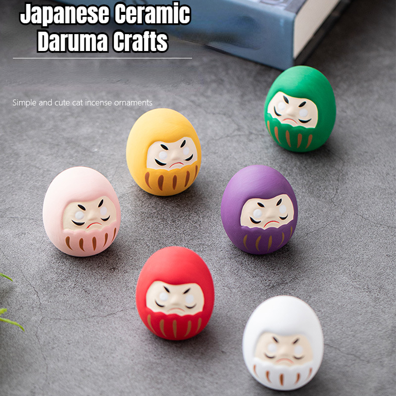 Interior Design Japan - Japanese Ceramic Daruma Crafts Cartoon Lucky