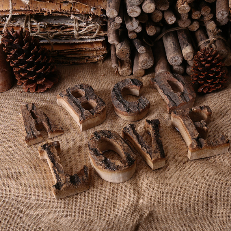 Interior Design Product - Wooden Letters Home Decor Alphabet Number