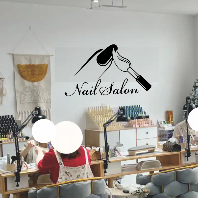Interior Design Nail Salon - Nail Salon Shop Wall Decal Manicure