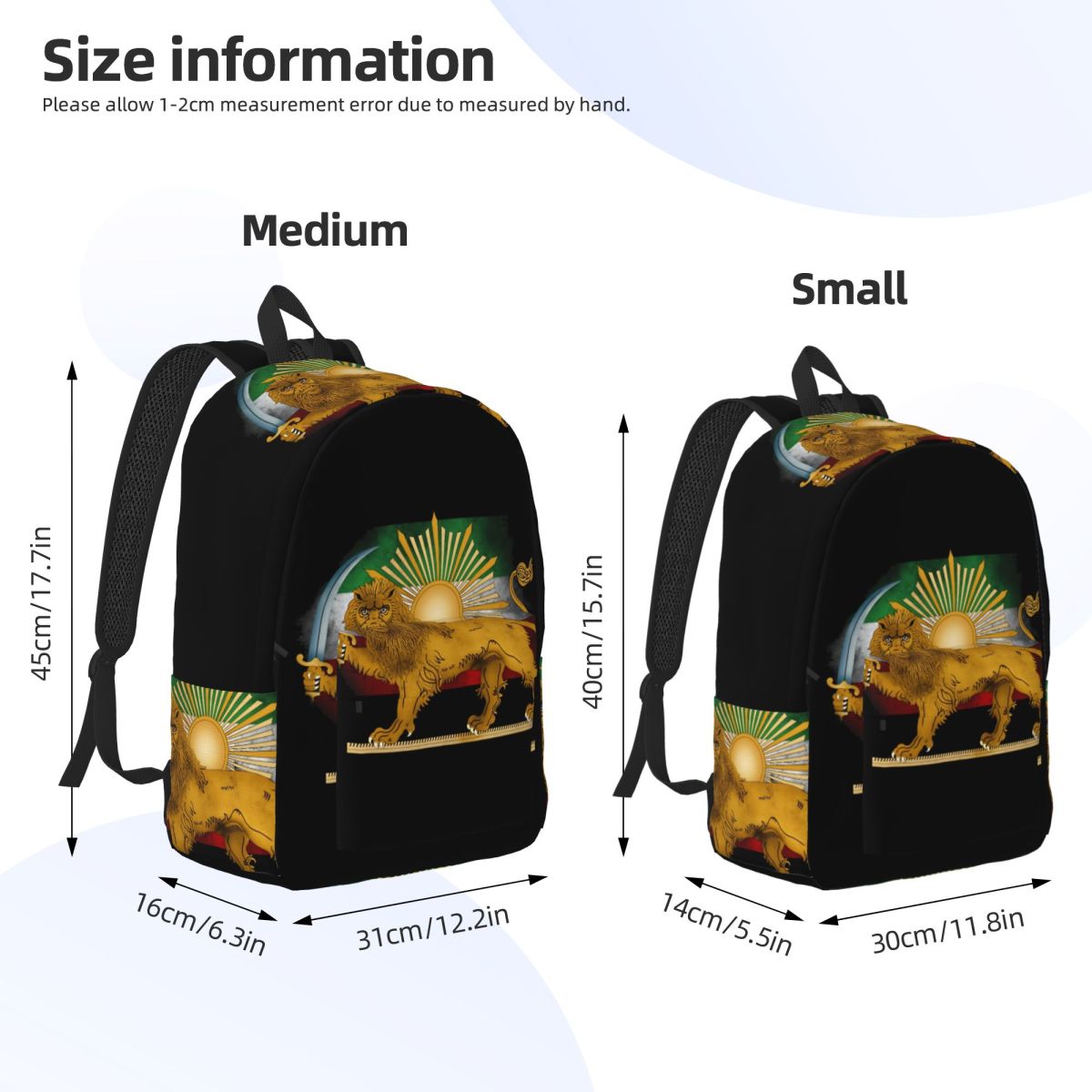 Persian Lion And Sun Backpack  - Interior Design University ulasan dan harga
