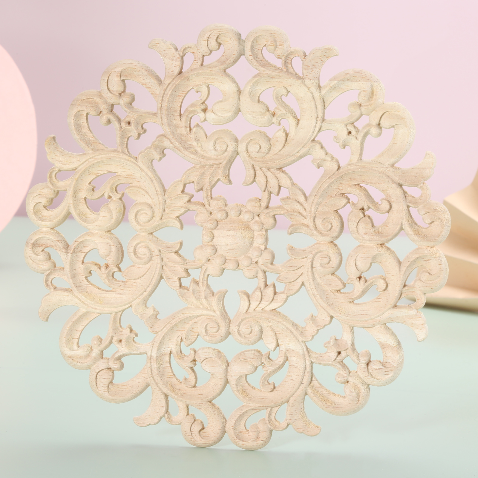 1 pc unpainted  round flower c - Interior Design Product ulasan dan harga