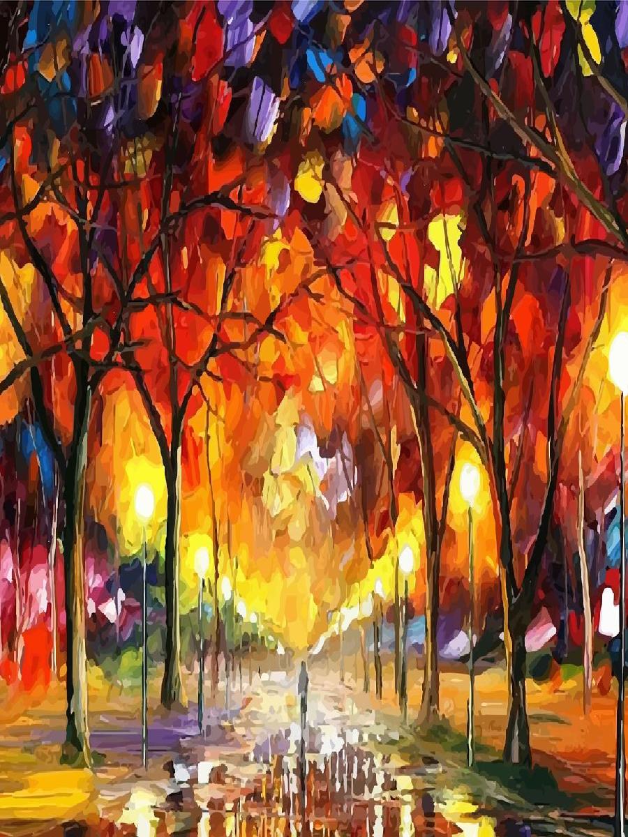 Leonid Afremov Melody Of The N - Interior Design Landscape ulasan dan harga