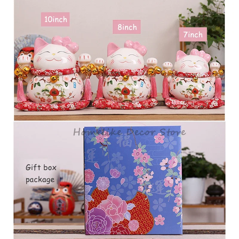 Japanese Ceramic Maneki Neko L - Interior Design Japan ulasan dan harga