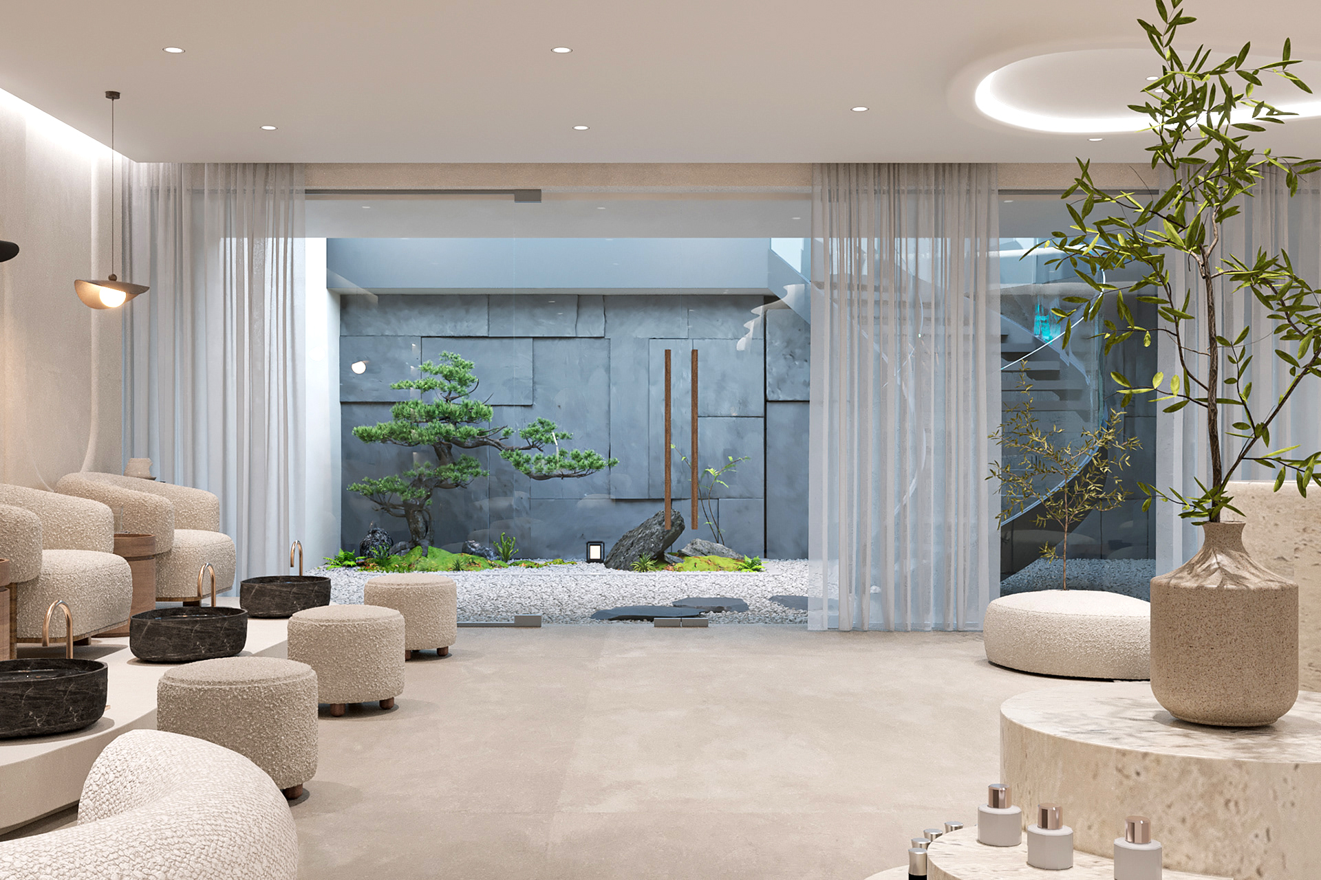 High-end nail salon furniture, - Interior Design Nail Salon ulasan dan harga