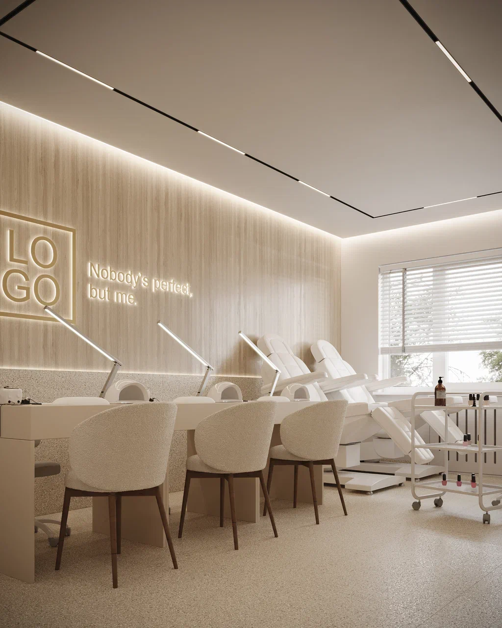 Beauty Salon Store Furniture N - Interior Design Nail Salon ulasan dan harga