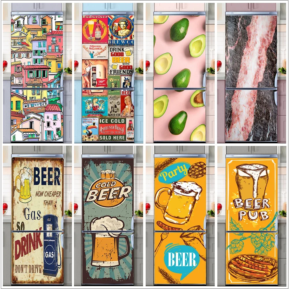 Retro Graffiti Fridge Door Mur - Interior Design Product ulasan dan harga