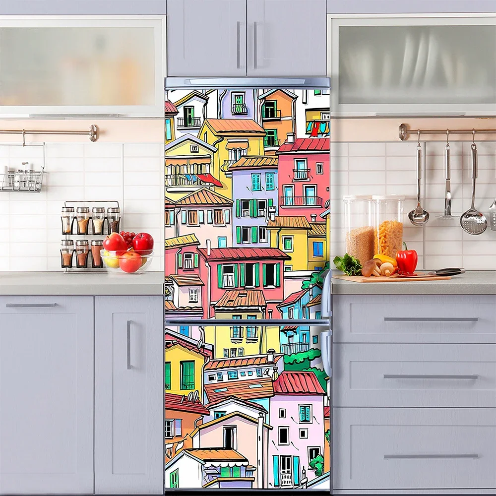 Retro Graffiti Fridge Door Mur - Interior Design Product ulasan dan harga