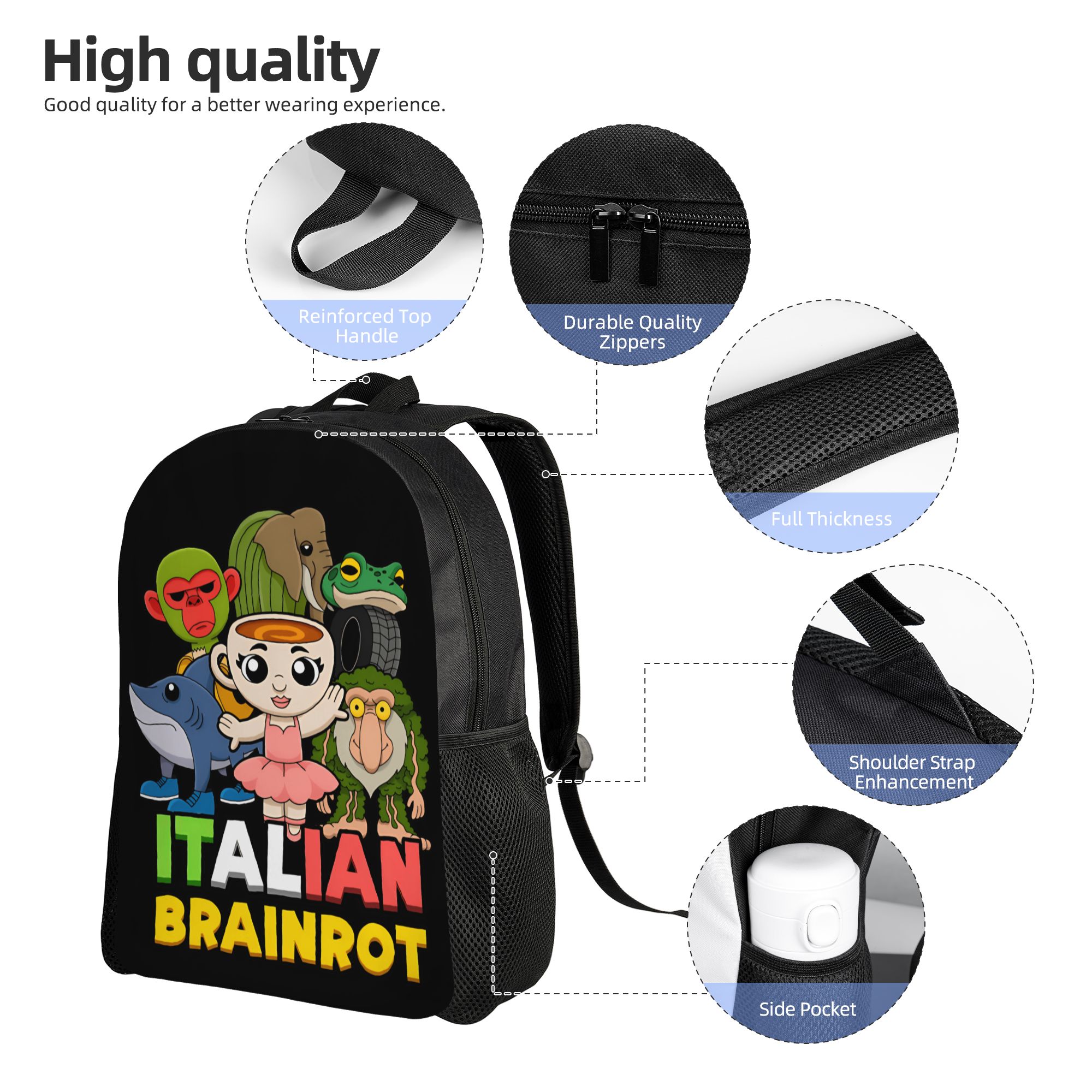 Italian Brainrot Backpack  Lei - Interior Design University ulasan dan harga