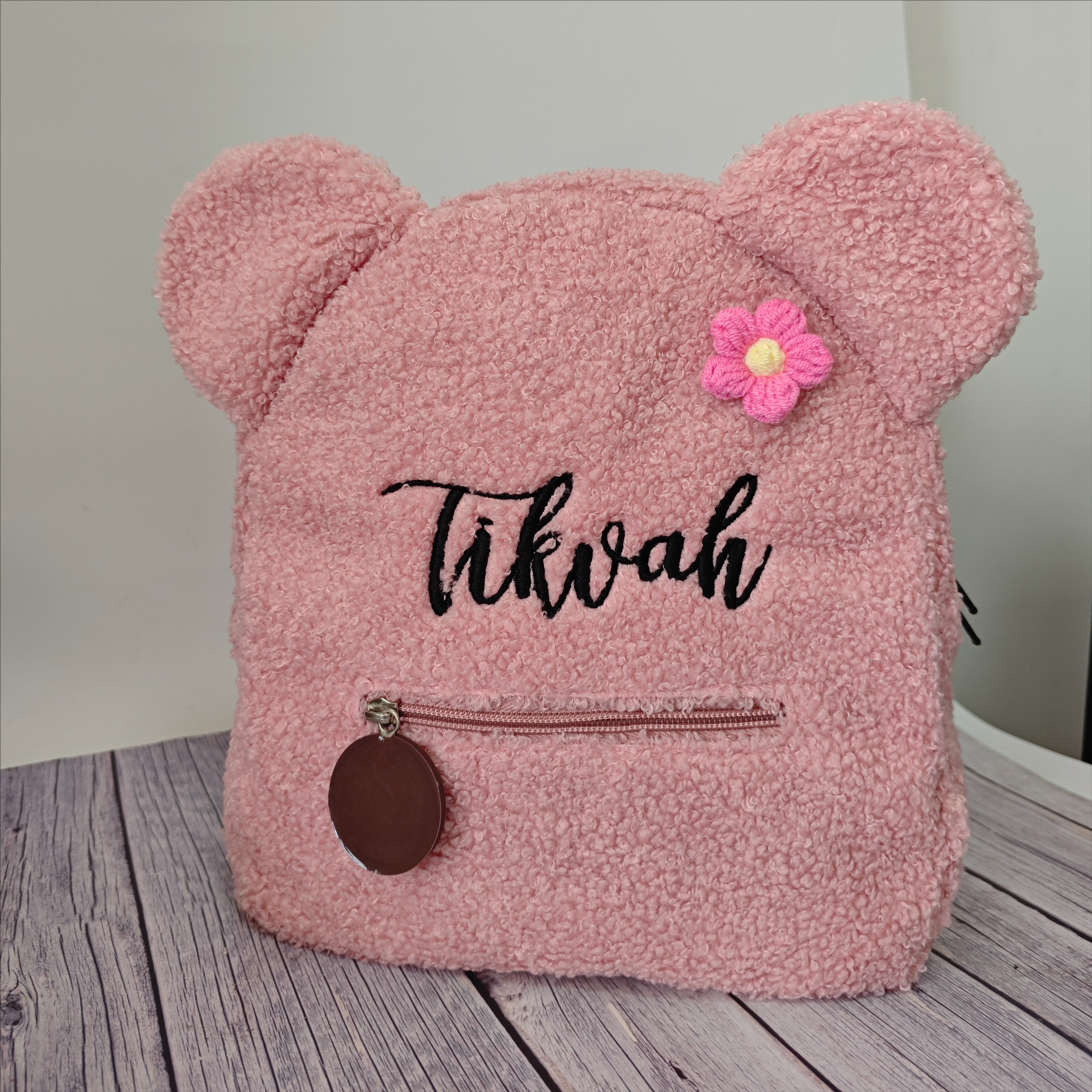 Custom Cute Bear backpack 2025 - Interior Design Name ulasan dan harga