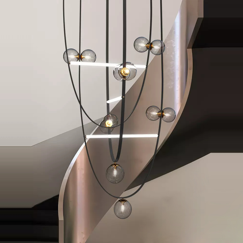 American LED Leather Chandelie - Interior Design Living Room Ideas ulasan dan harga