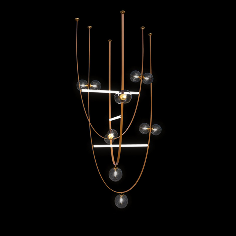 American LED Leather Chandelie - Interior Design Living Room Ideas ulasan dan harga
