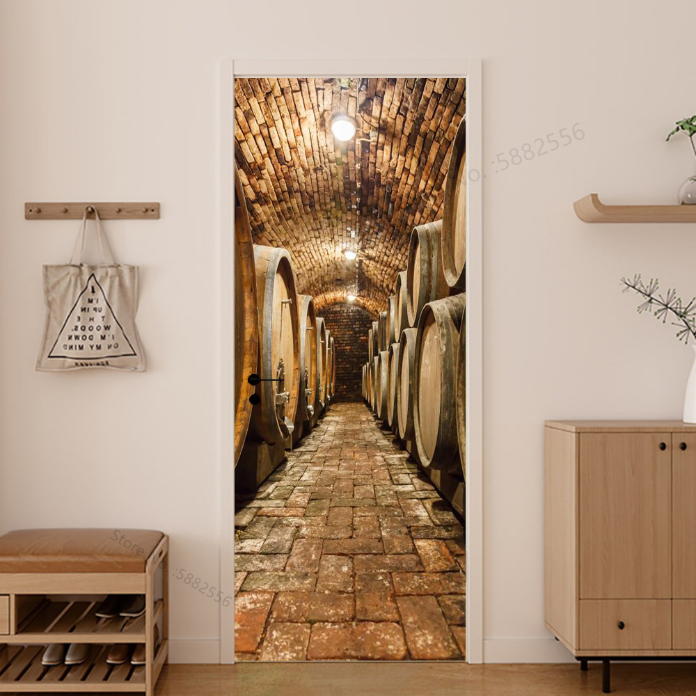 Imitation Wood Door Sticker Re - Interior Design Product ulasan dan harga