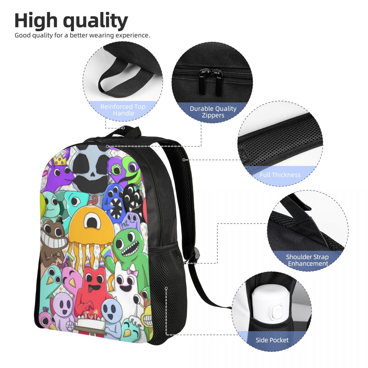 Rainbowed Cartoon Friends Back - Interior Design University ulasan dan harga