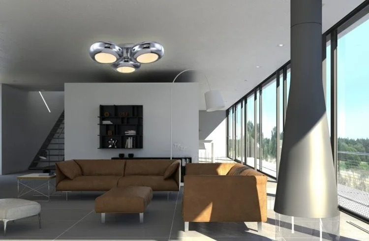 Modern Halo UFO Ceiling Light  - Interior Design Years Of Study ulasan dan harga