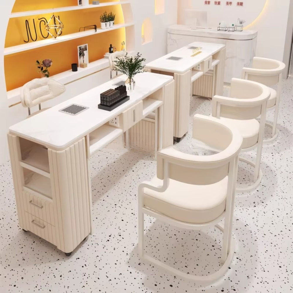 Luxury Modern Black Nail Furni - Interior Design Nail Salon ulasan dan harga