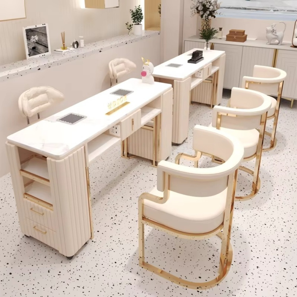 Luxury Modern Black Nail Furni - Interior Design Nail Salon ulasan dan harga
