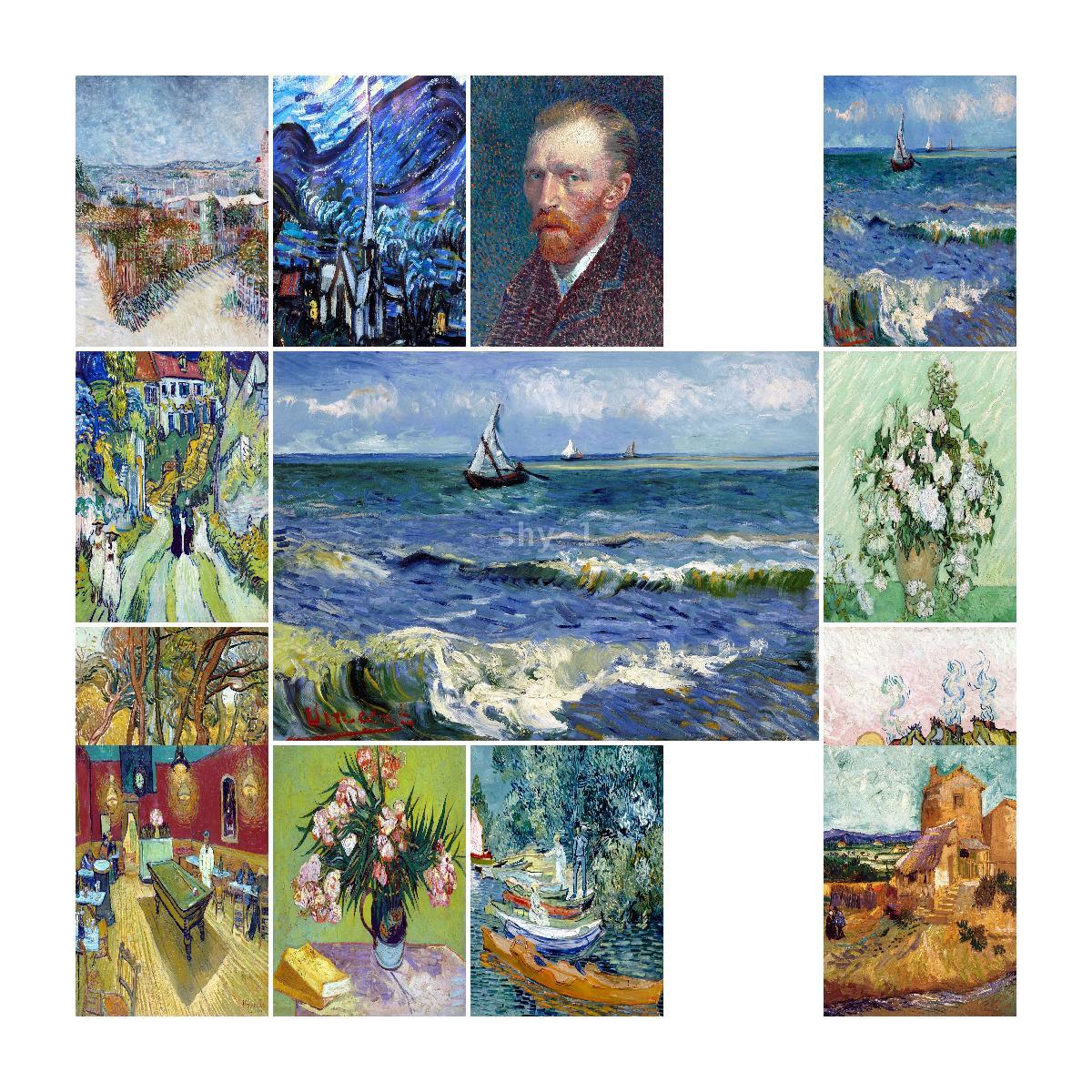 Vincent van Gogh Seascape Post - Interior Design Landscape ulasan dan harga