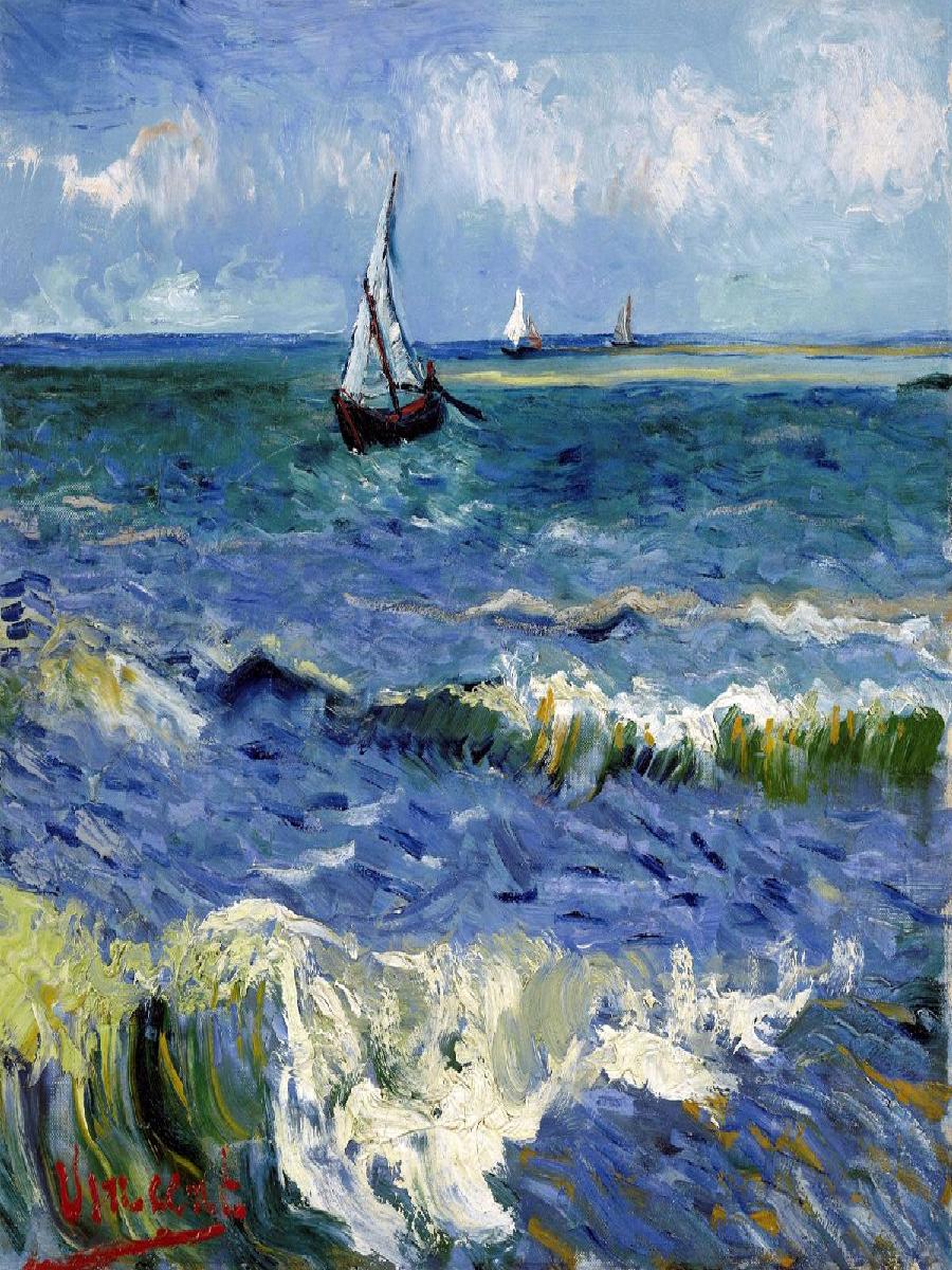 Vincent van Gogh Seascape Post - Interior Design Landscape ulasan dan harga