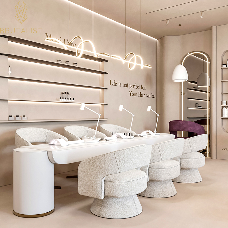 Modern Luxury Modern Beige Nai - Interior Design Nail Salon ulasan dan harga
