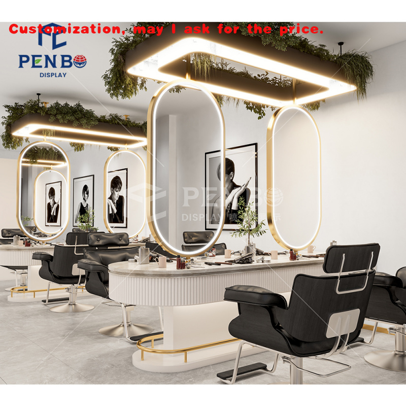 custom.Penbo Luxury Barber Hai - Interior Design Nail Salon ulasan dan harga